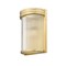 Z-Lite Carnaby Wall Sconce, 2-Light, 8 In.W x 4.75 In.L x 12 In.H, Modern Gold/Clear Ribbed 7504-2S-MGLD - alternate 2